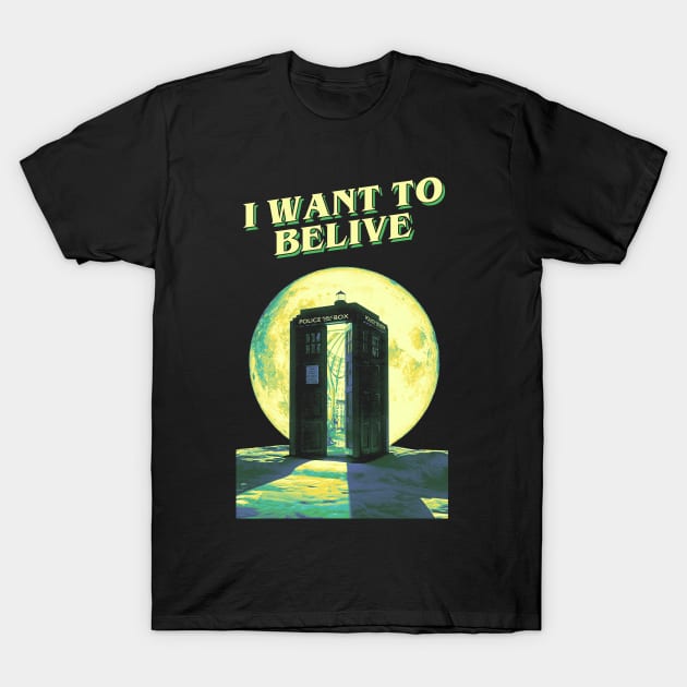 I Want To Belive Green Tradis Vintage T-Shirt by Joker Keder